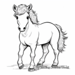Simple Shetland Pony Coloring Pages for Children 3
