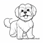 Simple Shih Tzu Coloring Pages for Kids 1