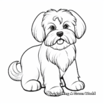 Simple Shih Tzu Coloring Pages for Kids 3