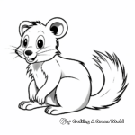 Simple Skunk Coloring Pages for Toddlers 1