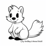 Simple Skunk Coloring Pages for Toddlers 4