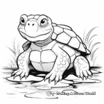 Simple Snapping Turtle Coloring Pages for Children 1