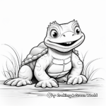 Simple Snapping Turtle Coloring Pages for Children 3