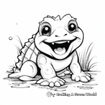 Simple Snapping Turtle Coloring Pages for Children 4