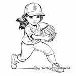 Simple Softball Coloring Pages for Younger Kids 1