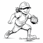 Simple Softball Coloring Pages for Younger Kids 4