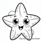Simple Starfish Coloring Pages for Children 1