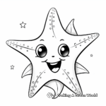 Simple Starfish Coloring Pages for Children 2