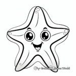 Simple Starfish Coloring Pages for Children 3