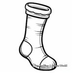 Simple Stocking Coloring Pages for Toddlers 2