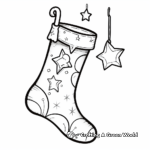 Simple Stocking Coloring Pages for Toddlers 3