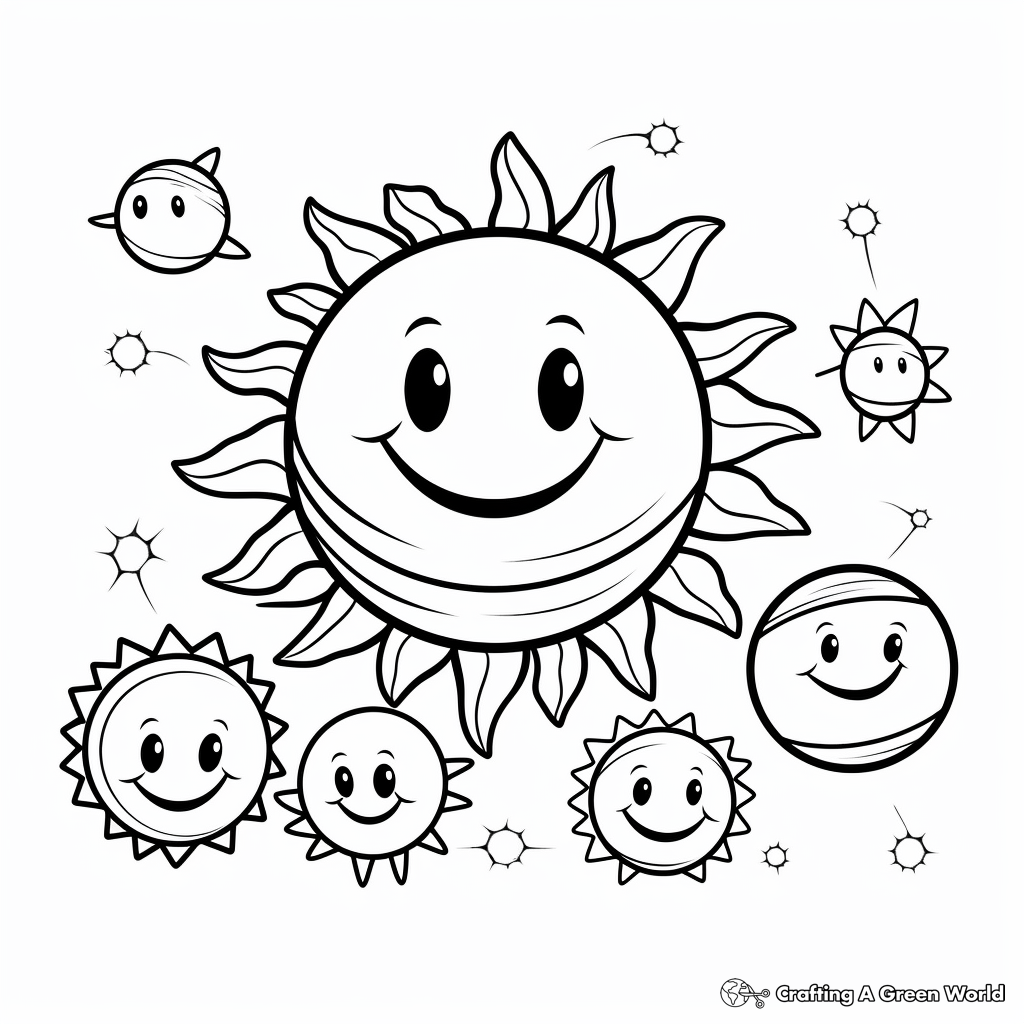 Simple Sun Coloring Pages for Children 1
