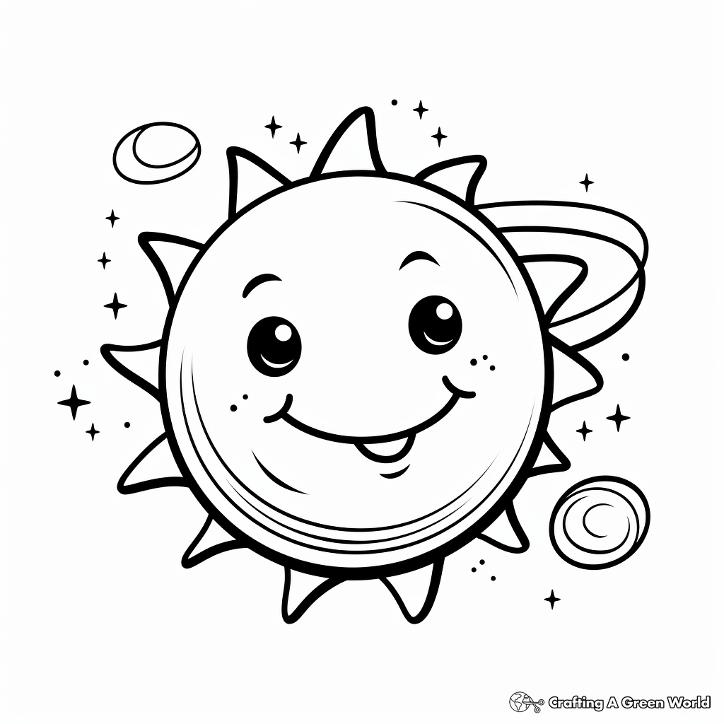 Simple Sun Coloring Pages for Children 3