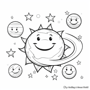 Simple Sun Coloring Pages for Children 4