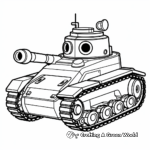 Simple Tank Coloring Pages for Beginners 1