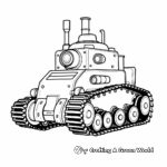 Simple Tank Coloring Pages for Beginners 2