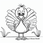 Simple Thanksgiving Turkey Coloring Pages 1