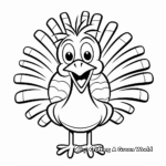 Simple Thanksgiving Turkey Coloring Pages 2