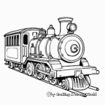 Simple Toy Train Coloring Pages for Kids 1