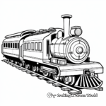 Simple Toy Train Coloring Pages for Kids 2