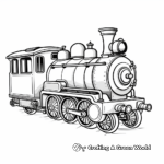 Simple Toy Train Coloring Pages for Kids 3