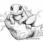 Simple Tree Boa Coloring Pages for Kids 3