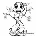 Simple Tree Boa Coloring Pages for Kids 4
