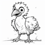 Simple Vulture Chick Coloring Pages for Children 2