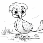 Simple Vulture Chick Coloring Pages for Children 3