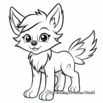 Simple Winged Wolf Coloring Pages for Kids 4