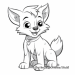 Simple Wolf Cub Coloring Pages for Children 3