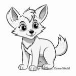 Simple Wolf Pup Coloring Pages for Beginners 3