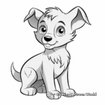 Simple Wolf Pup Coloring Pages for Beginners 4