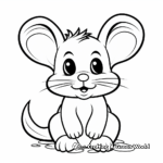 Simple Wood Mouse Coloring Pages for Children 2