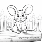 Simple Wood Mouse Coloring Pages for Children 3