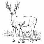 Simple Young Elk Coloring Pages for Kids 3