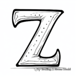 Simple Zig-Zag Letter Z Coloring Pages 3