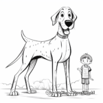 Simplistic Great Dane Coloring Pages for Children 1