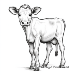 Simplistic Jersey Cow Coloring Pages for Calmness 3