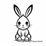 Simplistic Rabbit Spirit Animal Coloring Pages for Children 1