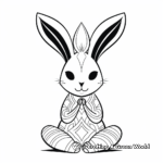 Simplistic Rabbit Spirit Animal Coloring Pages for Children 3