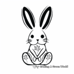 Simplistic Rabbit Spirit Animal Coloring Pages for Children 4