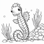 Simplistic Seahorse Coloring Pages for Young Children 1