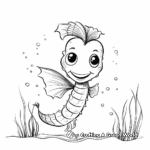 Simplistic Seahorse Coloring Pages for Young Children 4