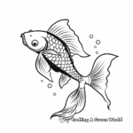 Single Koi Fish Coloring Pages for Minimalists 2