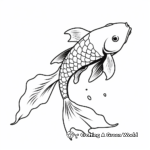 Single Koi Fish Coloring Pages for Minimalists 4