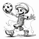 Skeleton Playing Sports: Cool Action-Scene Coloring Pages 4
