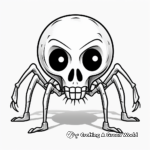 Skeleton Tarantula Coloring Pages 2