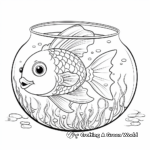 Sketched Fish in a Bowl Coloring Page 1