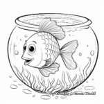 Sketched Fish in a Bowl Coloring Page 2